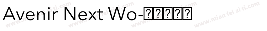 Avenir Next Wo字体转换